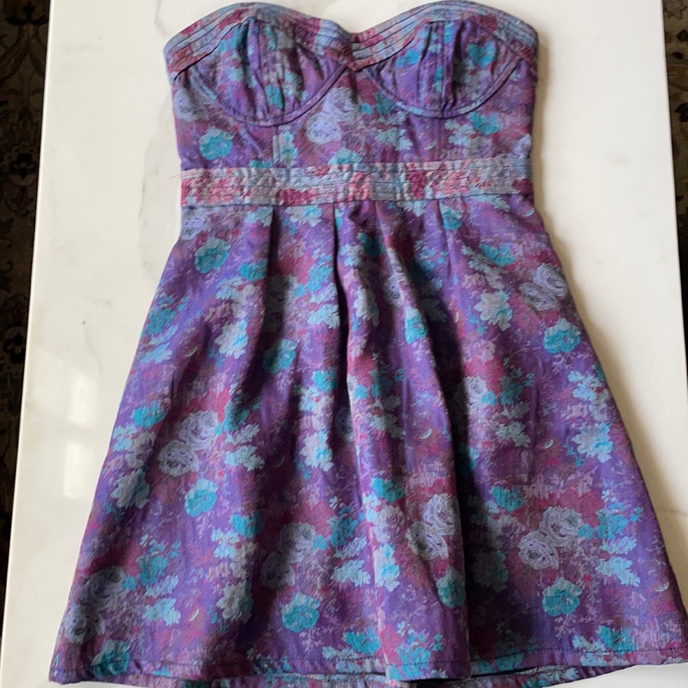 Free People Strapless Floral Dress